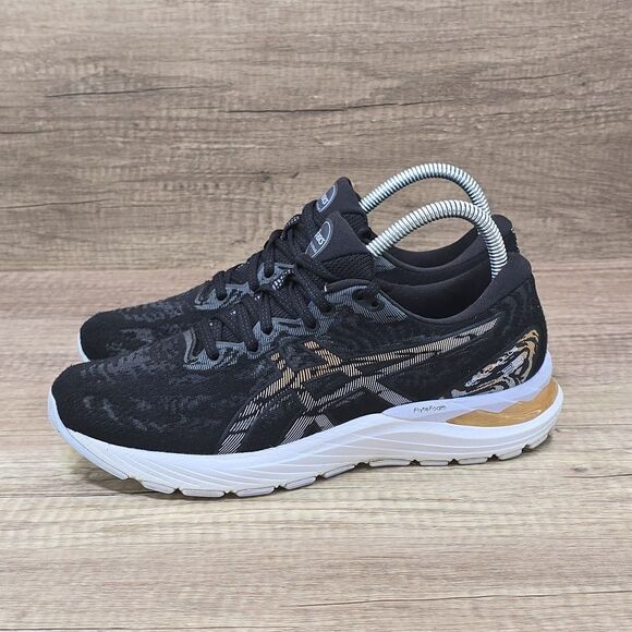 Asics Gel-Cumulus 23 Women's Size 7.5 Black Orange Running Shoes (1012A888) - Picture 3 of 10